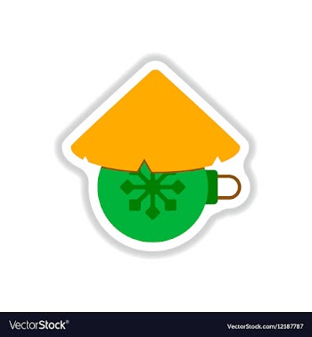In paper sticker style vector image
