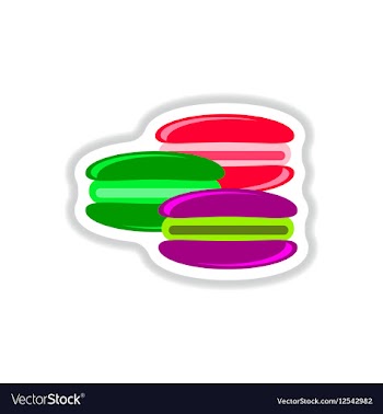 In paper sticker style vector image