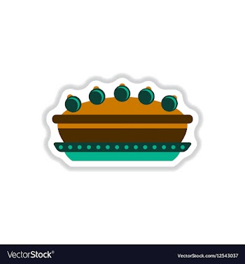 In paper sticker style vector image