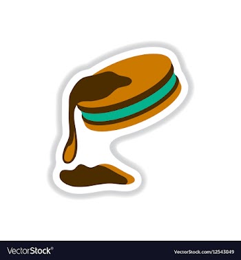 In paper sticker style vector image