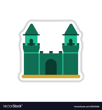 In paper sticker style vector image