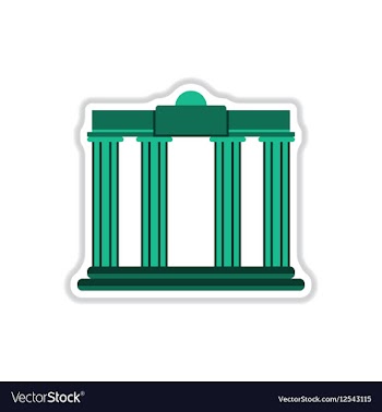 In paper sticker style vector image