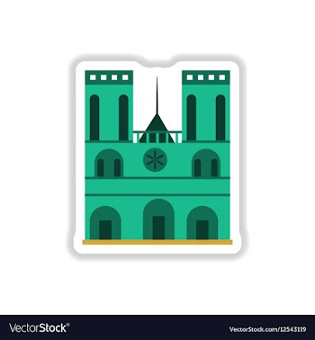 In paper sticker style vector image