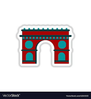 In paper sticker style vector image