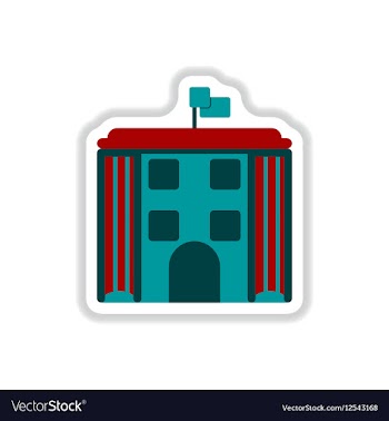 In paper sticker style vector image