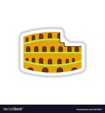 In paper sticker style vector image