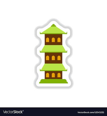 In paper sticker style vector image
