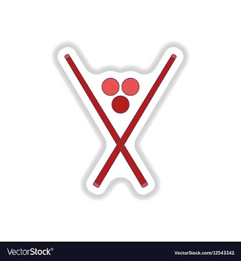 In paper sticker style vector image