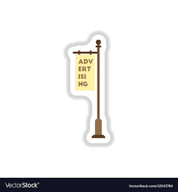 In paper sticker style vector image