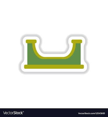 In paper sticker style vector image