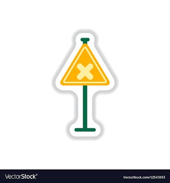 In paper sticker style vector image