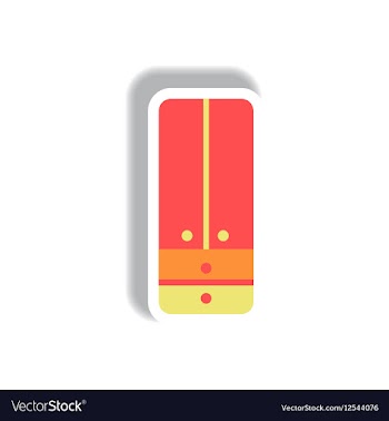 In paper sticker style vector image