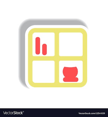 In paper sticker style vector image