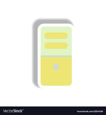 In paper sticker style vector image