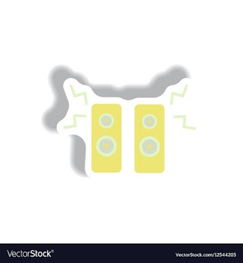 In paper sticker style vector image