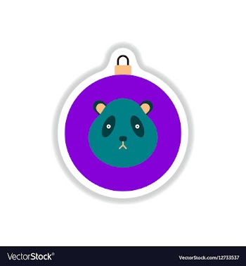 In paper sticker style vector image