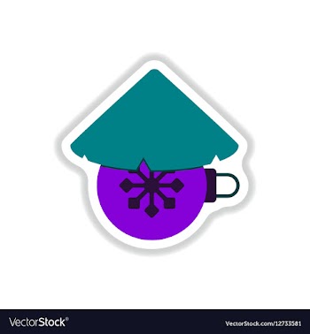 In paper sticker style vector image