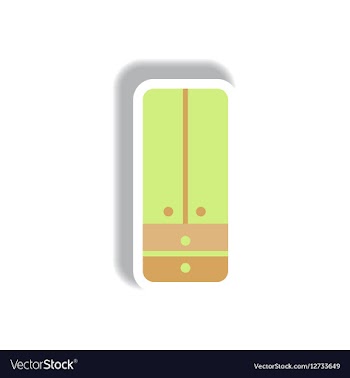 In paper sticker style vector image