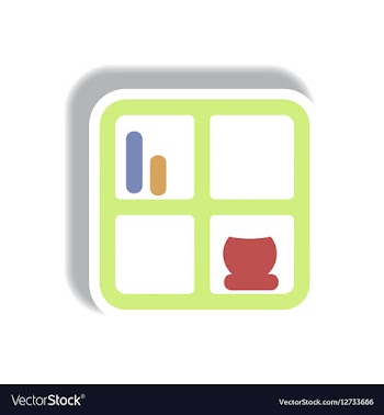 In paper sticker style vector image