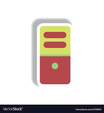 In paper sticker style vector image