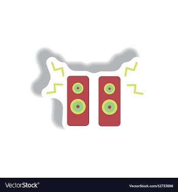 In paper sticker style vector image