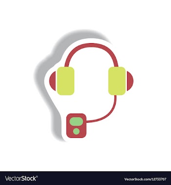 In paper sticker style vector image