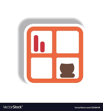 In paper sticker style vector image