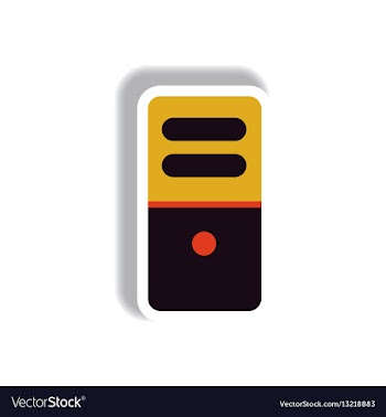 In paper sticker style vector image