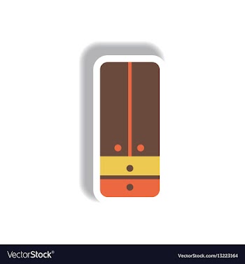 In paper sticker style vector image