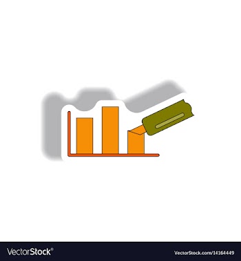 In paper sticker style vector image