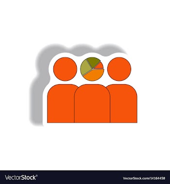 In paper sticker style vector image