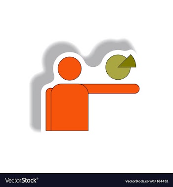 In paper sticker style vector image