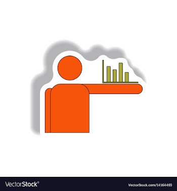 In paper sticker style vector image
