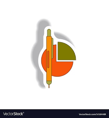 In paper sticker style vector image