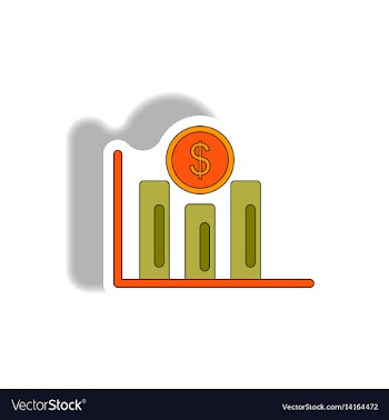 In paper sticker style vector image