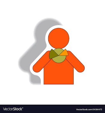 In paper sticker style vector image