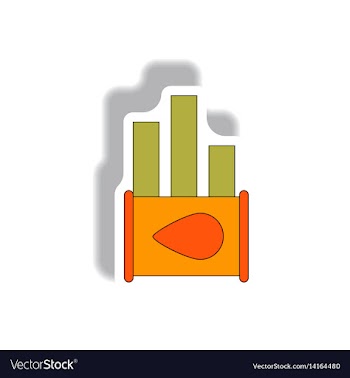 In paper sticker style vector image