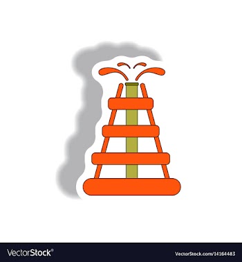 In paper sticker style vector image