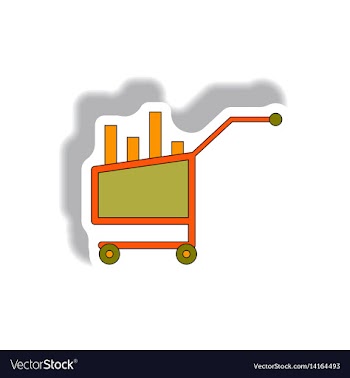 In paper sticker style vector image