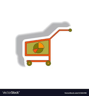 In paper sticker style vector image