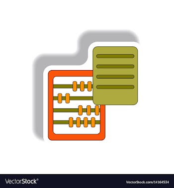 In paper sticker style vector image