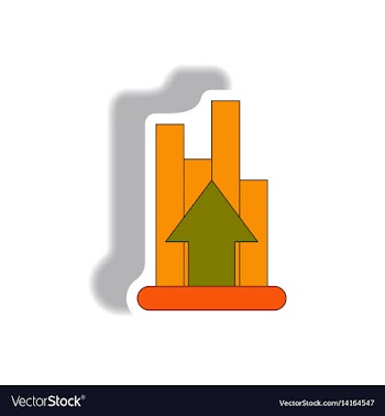In paper sticker style vector image