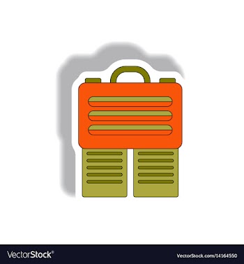 In paper sticker style vector image