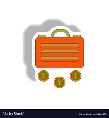 In paper sticker style vector image