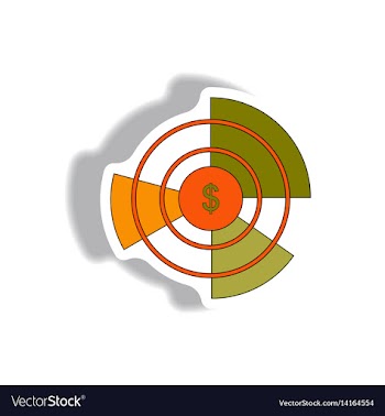 In paper sticker style vector image