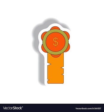 In paper sticker style vector image
