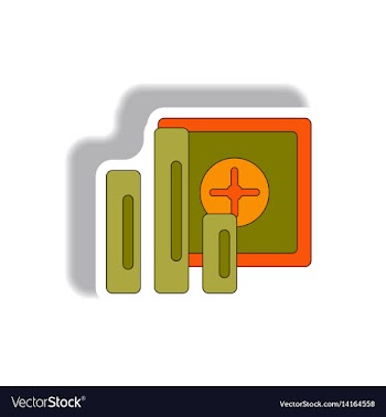 In paper sticker style vector image