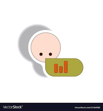 In paper sticker style vector image