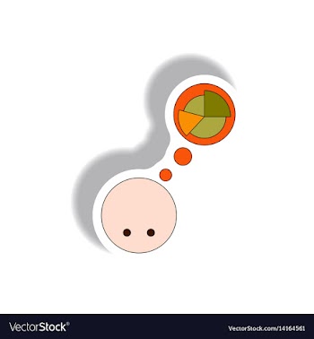 In paper sticker style vector image
