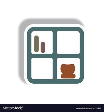 In paper sticker style vector image